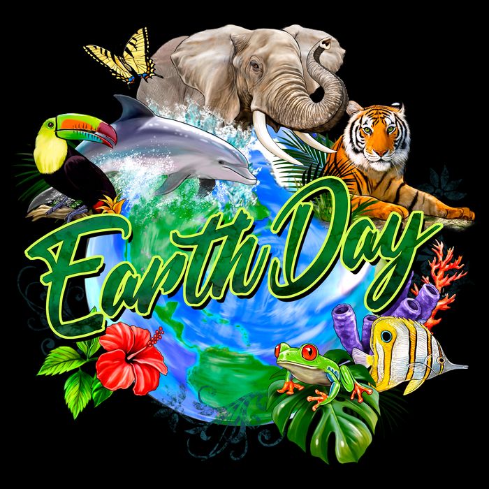 Earth Day Cooling Performance Crew T-Shirt