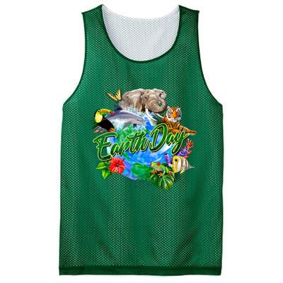 Earth Day Mesh Reversible Basketball Jersey Tank