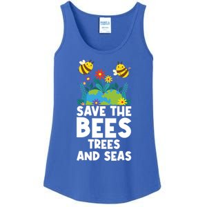 Earth Day Environtal Save The Bees Trees And Seas Gift Ladies Essential Tank