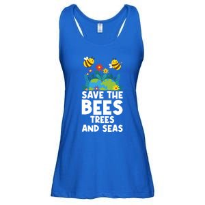 Earth Day Environtal Save The Bees Trees And Seas Gift Ladies Essential Flowy Tank