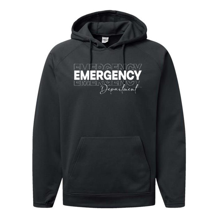 Emergency Department Emergency Room Healthcare Nursing Performance Fleece Hoodie