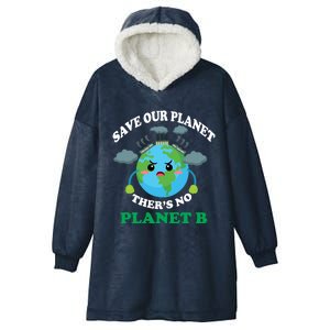 Earth Day Everyday Rainbow There Is No Planet B Gift Hooded Wearable Blanket