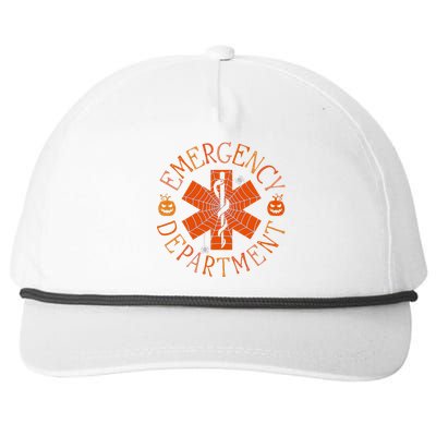 Emergency Department Er Nurse Halloween Emergency Room Tech Snapback Five-Panel Rope Hat