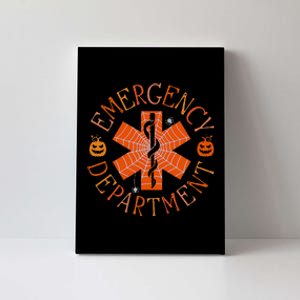 Emergency Department Er Nurse Halloween Emergency Room Tech Canvas