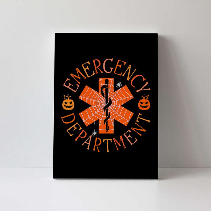 Emergency Department Er Nurse Halloween Emergency Room Tech Canvas