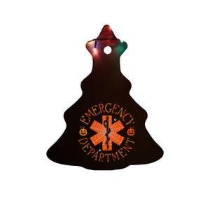 Emergency Department Er Nurse Halloween Emergency Room Tech Ceramic Tree Ornament