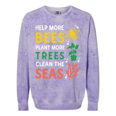 Earth Day Environmental Message Colorblast Crewneck Sweatshirt