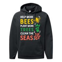 Earth Day Environmental Message Performance Fleece Hoodie