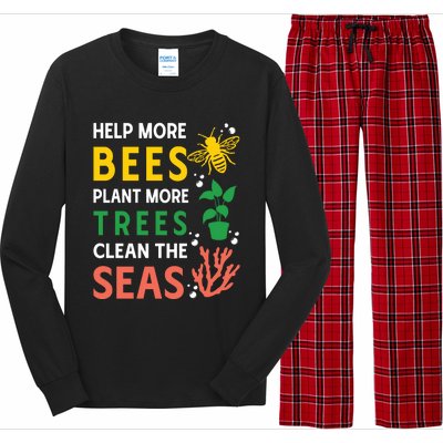 Earth Day Environmental Message Long Sleeve Pajama Set