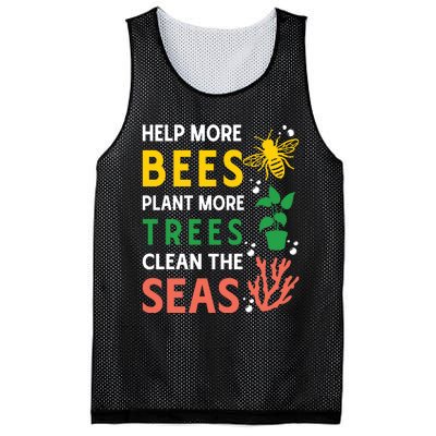 Earth Day Environmental Message Mesh Reversible Basketball Jersey Tank