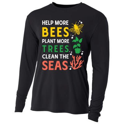 Earth Day Environmental Message Cooling Performance Long Sleeve Crew