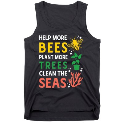 Earth Day Environmental Message Tank Top