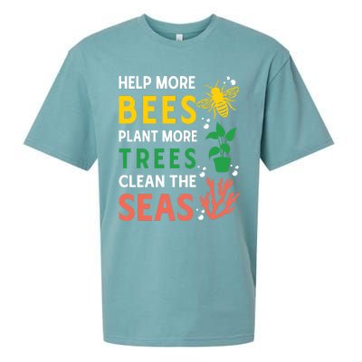 Earth Day Environmental Message Sueded Cloud Jersey T-Shirt