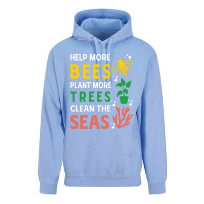 Earth Day Environmental Message Unisex Surf Hoodie