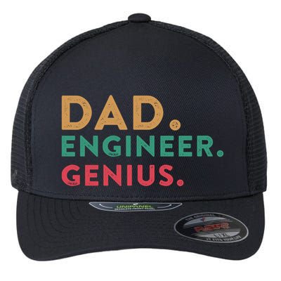 Engineering Dad Engineer Dads Dad Engineer Genius Gift Flexfit Unipanel Trucker Cap