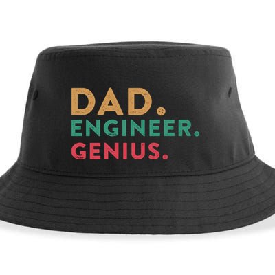 Engineering Dad Engineer Dads Dad Engineer Genius Gift Sustainable Bucket Hat