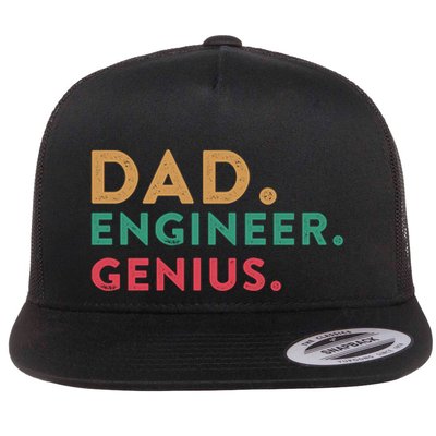 Engineering Dad Engineer Dads Dad Engineer Genius Gift Flatbill Hat