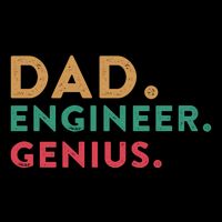 Engineering Dad Engineer Dads Dad Engineer Genius Gift Flatbill Hat