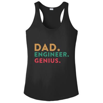 Engineering Dad Engineer Dads Dad Engineer Genius Gift Ladies PosiCharge Competitor Racerback Tank