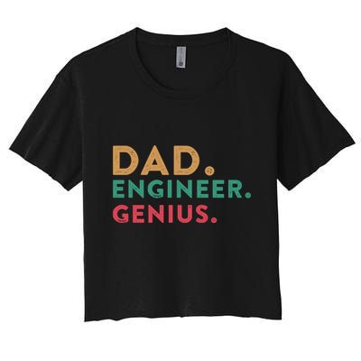 Engineering Dad Engineer Dads Dad Engineer Genius Gift Crop Top