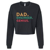 Engineering Dad Engineer Dads Dad Engineer Genius Gift Cropped Pullover Crew