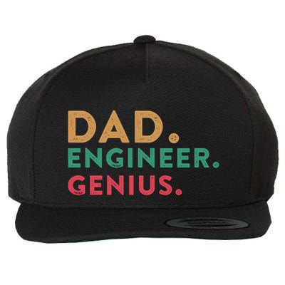 Engineering Dad Engineer Dads Dad Engineer Genius Gift Wool Snapback Cap