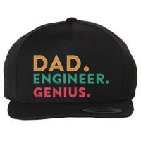 Engineering Dad Engineer Dads Dad Engineer Genius Gift Wool Snapback Cap