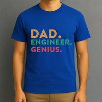 Engineering Dad Engineer Dads Dad Engineer Genius Gift T-Shirt