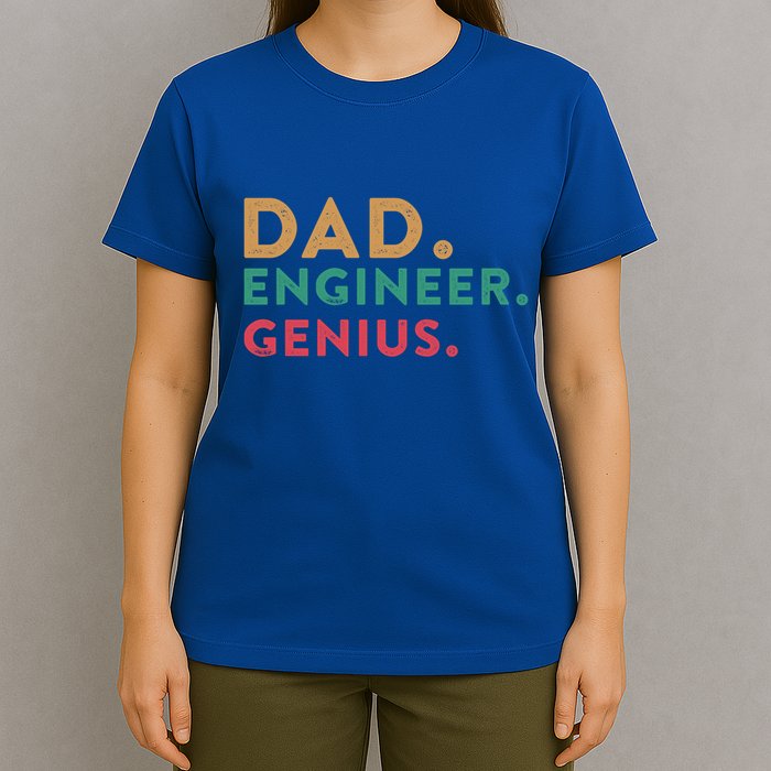 Engineering Dad Engineer Dads Dad Engineer Genius Gift T-Shirt