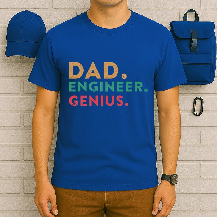 Engineering Dad Engineer Dads Dad Engineer Genius Gift T-Shirt