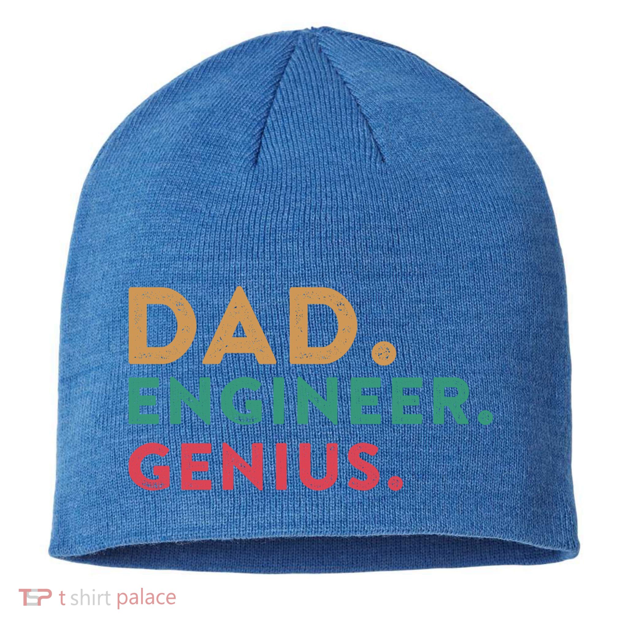 Engineering Dad Engineer Dads Dad Engineer Genius Gift Sustainable Beanie
