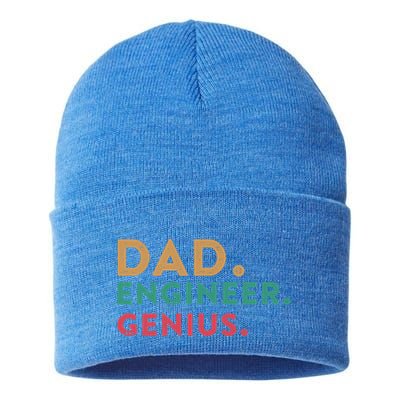 Engineering Dad Engineer Dads Dad Engineer Genius Gift Sustainable Knit Beanie