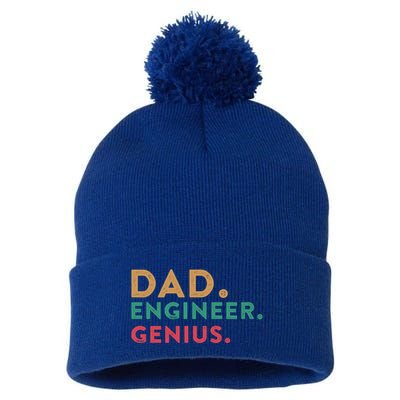 Engineering Dad Engineer Dads Dad Engineer Genius Gift Pom Pom 12in Knit Beanie