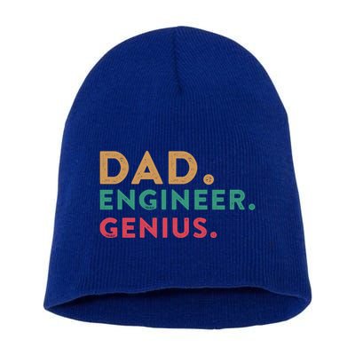 Engineering Dad Engineer Dads Dad Engineer Genius Gift Short Acrylic Beanie
