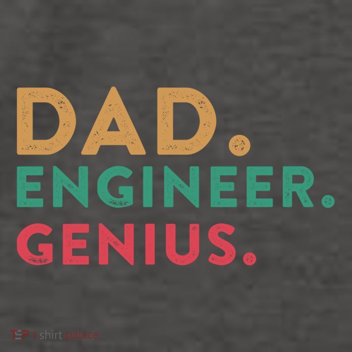 Engineering Dad Engineer Dads Dad Engineer Genius Gift Vector Backpack