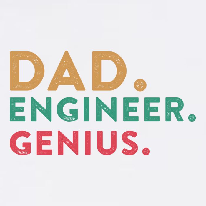 Engineering Dad Engineer Dads Dad Engineer Genius Gift Garment-Dyed Sweatshirt