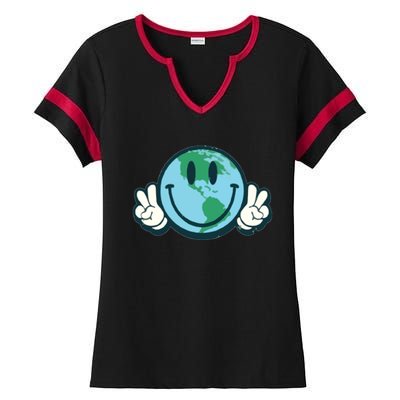 Earth Day Ladies Halftime Notch Neck Tee