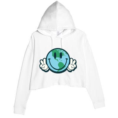 Earth Day Crop Fleece Hoodie