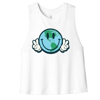 Earth Day Women's Racerback Cropped Tank