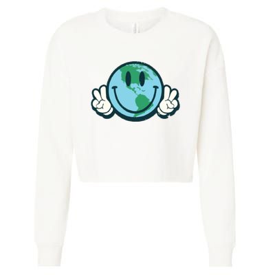 Earth Day Cropped Pullover Crew