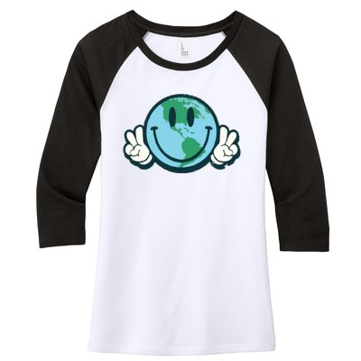 Earth Day Women's Tri-Blend 3/4-Sleeve Raglan Shirt