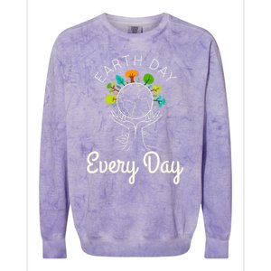 Earth Day Everyday Environtal Science Climate Change Gift Colorblast Crewneck Sweatshirt