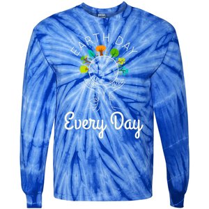 Earth Day Everyday Environtal Science Climate Change Gift Tie-Dye Long Sleeve Shirt