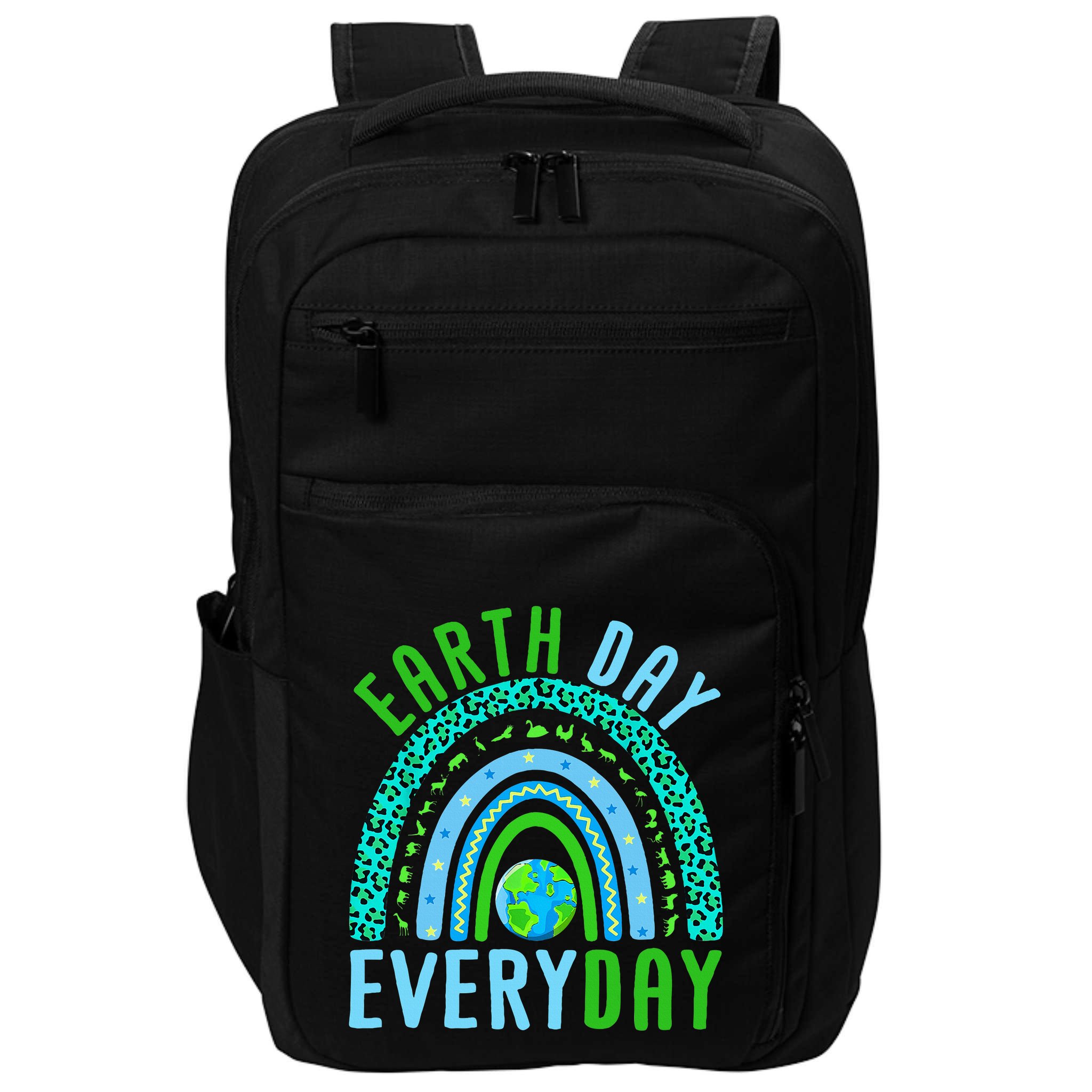 Earth Day Everyday Rainbow Design Earth Day Impact Tech Backpack