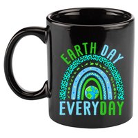 Earth Day Everyday Rainbow Design Earth Day 11oz C Handle Ceramic Mug
