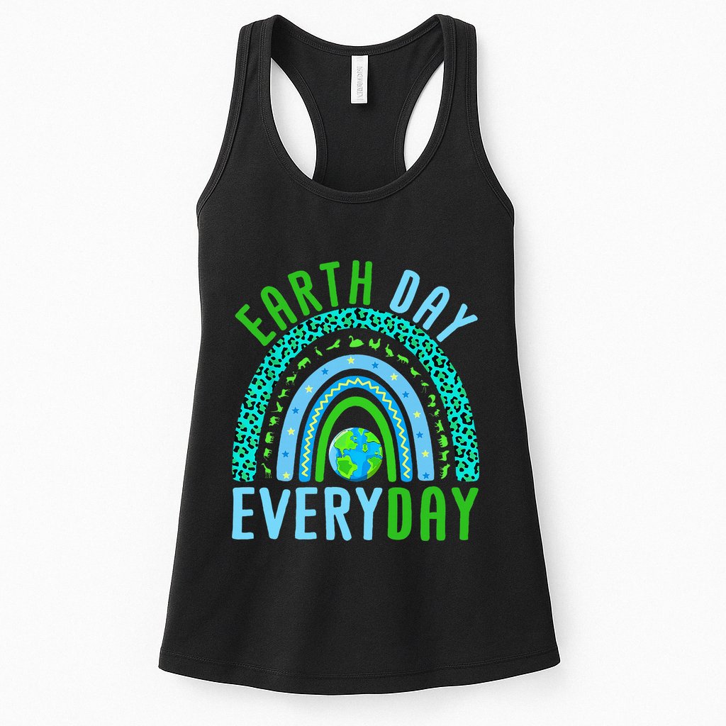 Earth Day Everyday Rainbow Design Earth Day Womens Tank Top