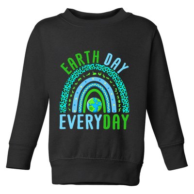 Earth Day Everyday Rainbow Design Earth Day Toddler Sweatshirt