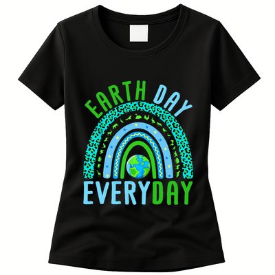 Earth Day Everyday Rainbow Design Earth Day Womens T-Shirt