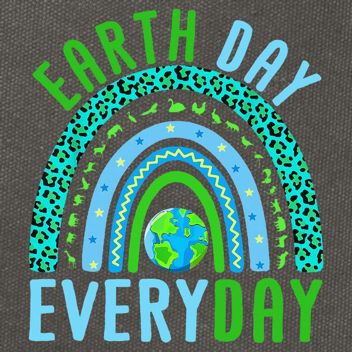 Earth Day Everyday Rainbow Design Earth Day Cotton Canvas Backpack