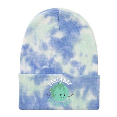 Earth Day Every Day Gift Nature Conservation Cool Gift Tie Dye 12in Knit Beanie